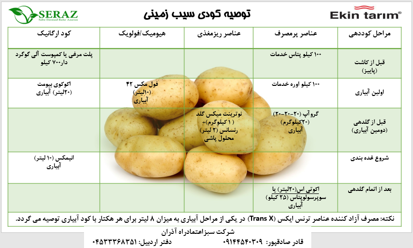 برنامه ی کودی سیب زمینی